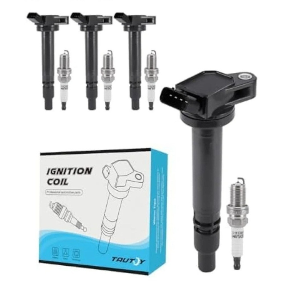 UF507 Ignition Coil Pack Iridium Spark Plugs 4PCS (2.5L 2.7L) 2008-2015 For Toyo